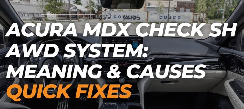 Acura MDX Check SH AWD System