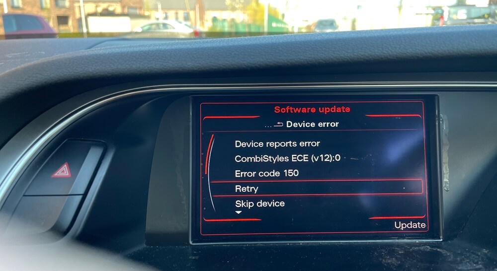 Audi Software Error