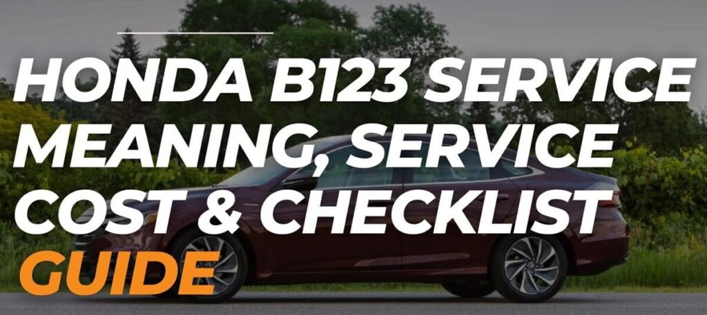 Honda B123 Service