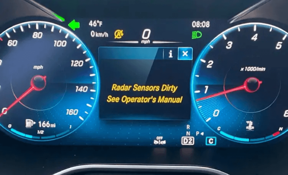 Radar Sensors Dirty Mercedes