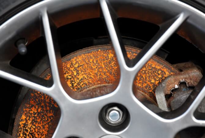 rust on brake pads