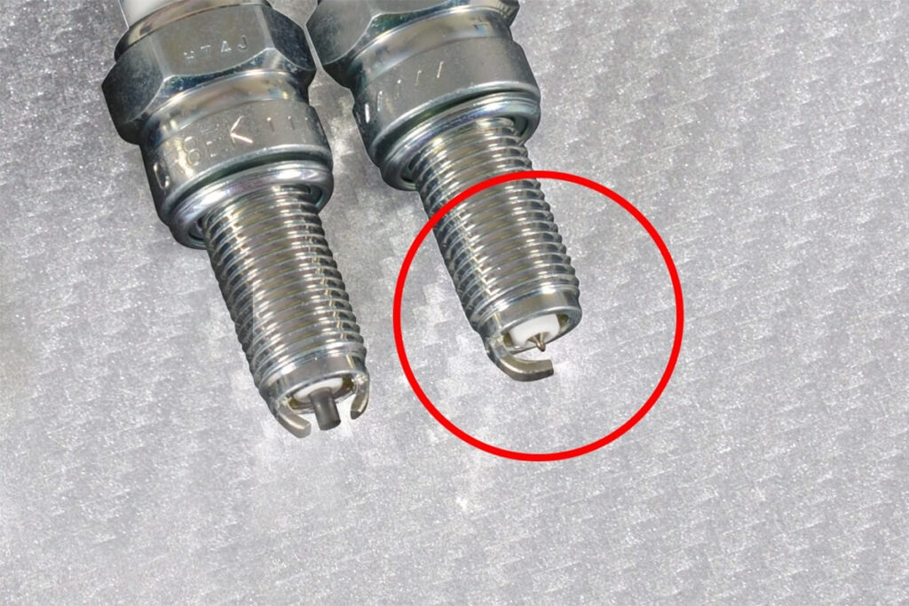 spark plug electrode bend