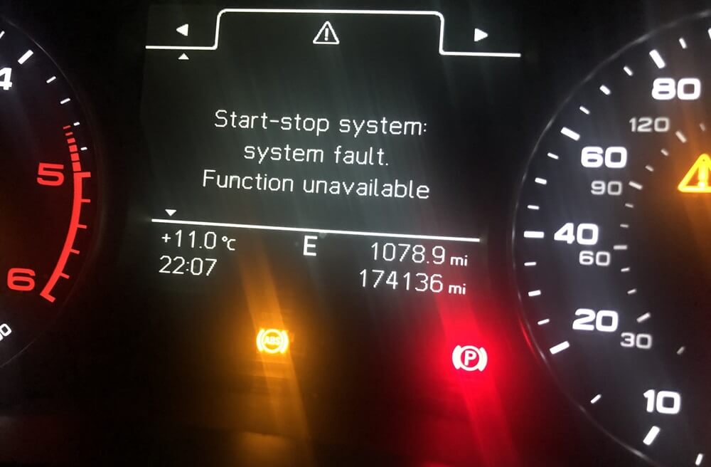 Start Stop System Fault Audi