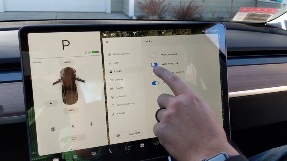 Tesla Lock Walk Away Security Check
