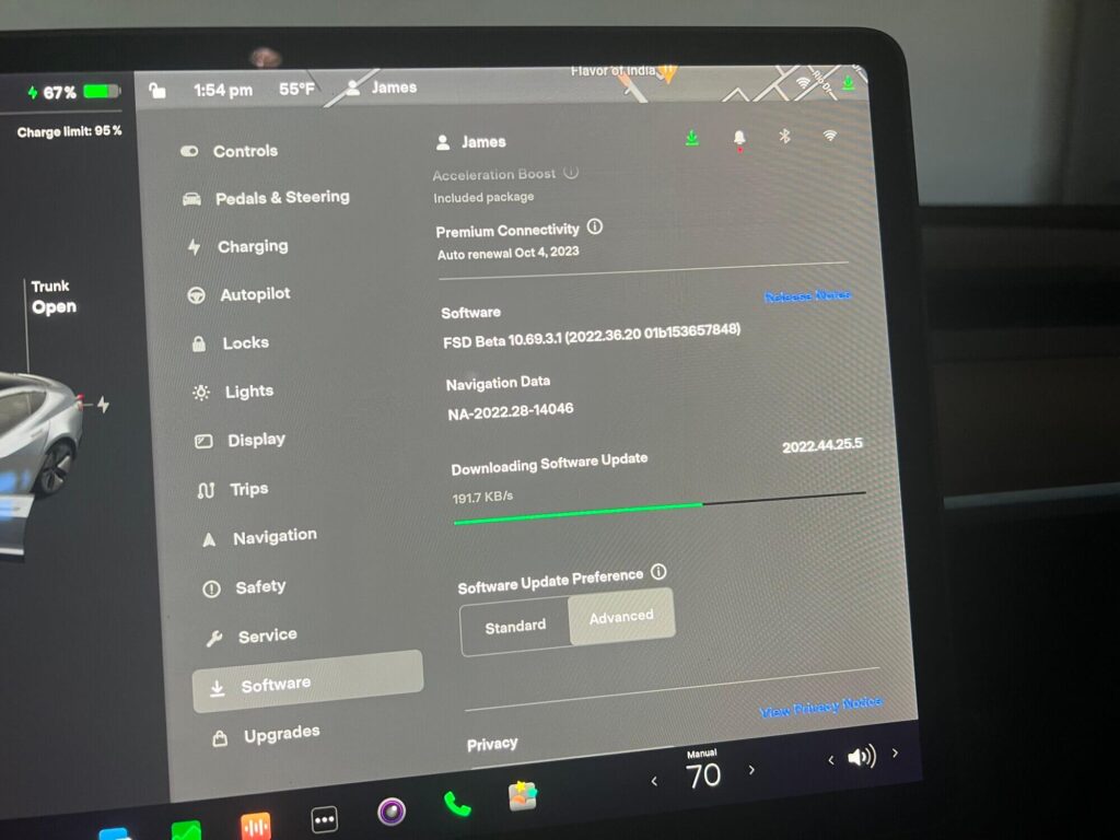 Tesla Software Issue