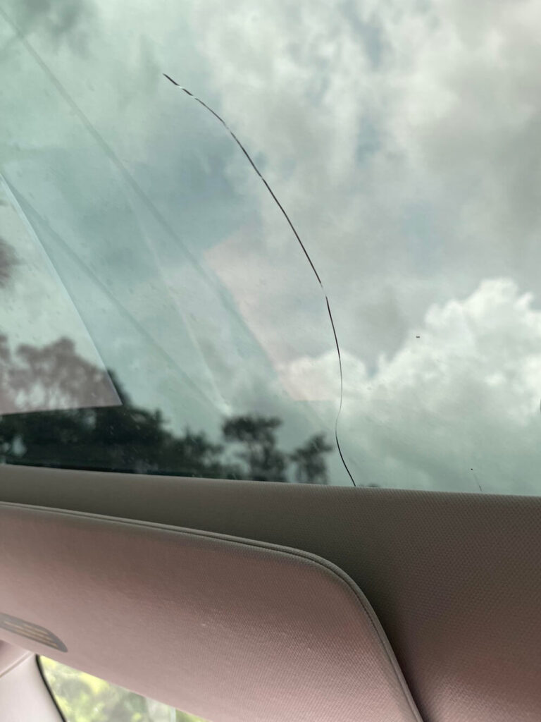 Tesla Tint Window Cracks